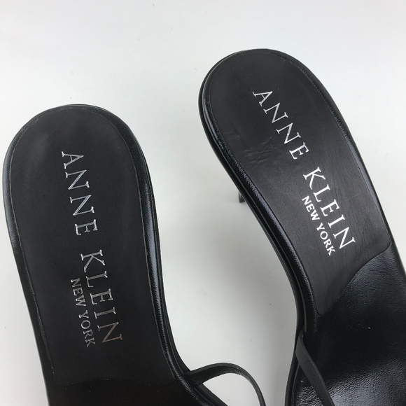 Anne Klein Slide Sandals Size 8.5 Women Kiten Heel - Picture 5 of 8